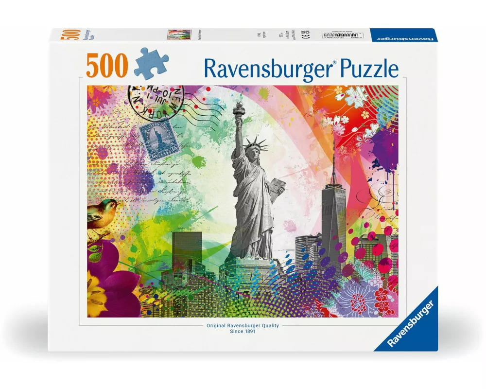 Erwachsenenpuzzle 500 Teile - Postkarte aus New York