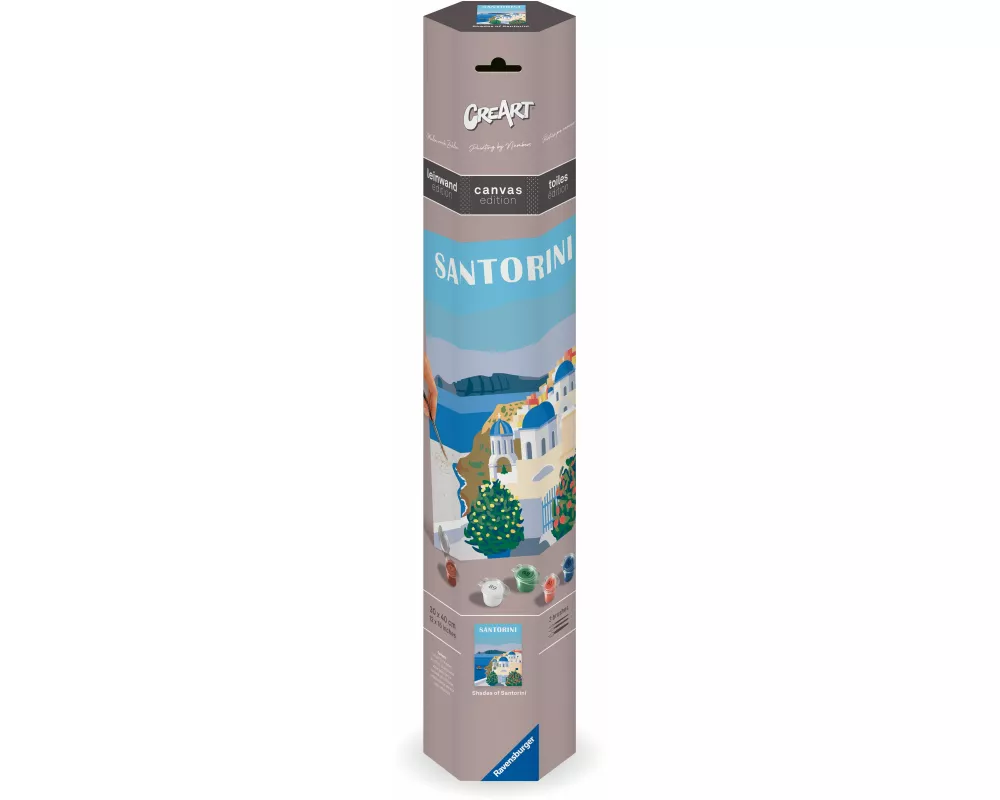 CreArt Canvas Leinwand - Farbenfrohes Santorini