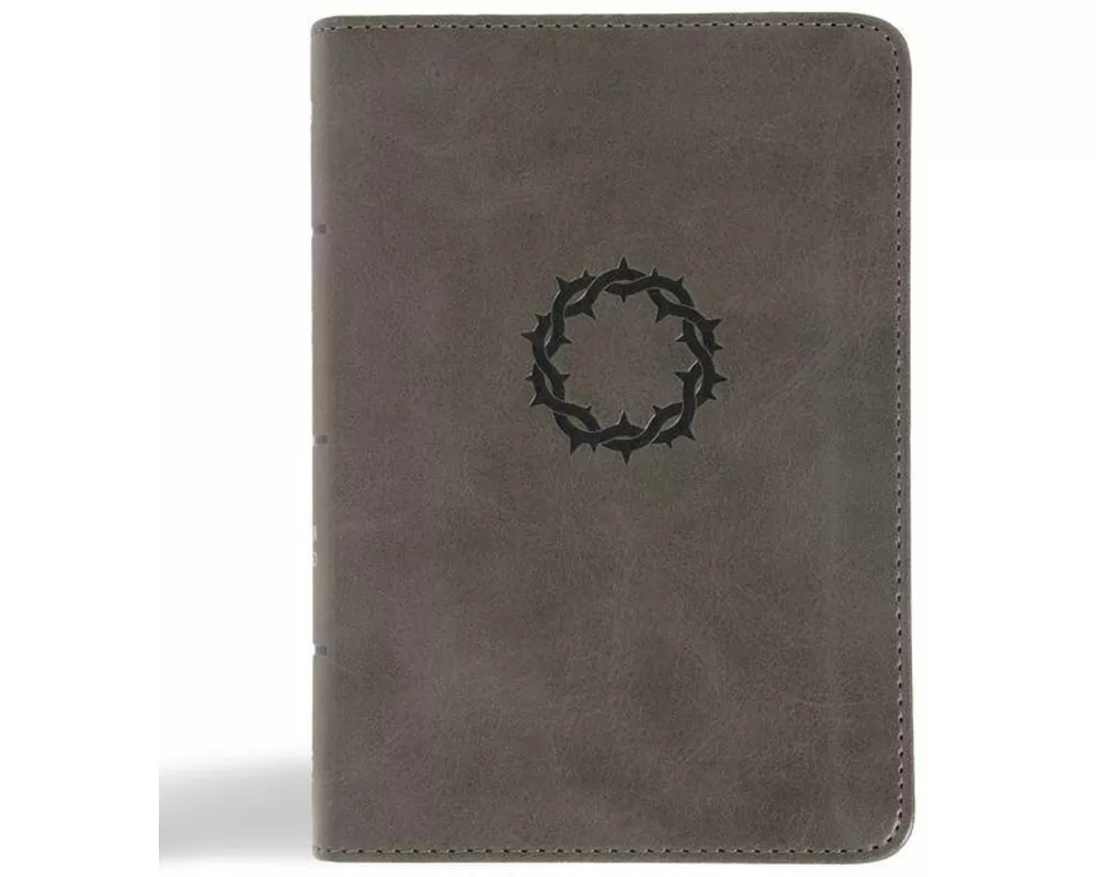 NASB Large Print Compact Reference Bible, Charcoal Leathertouch