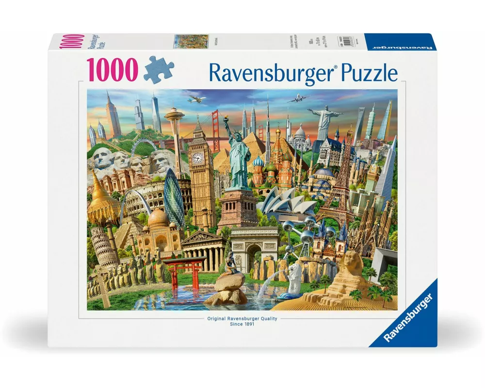 Erwachsenenpuzzle 1000 Teile - Sehenswürdigkeiten weltweit