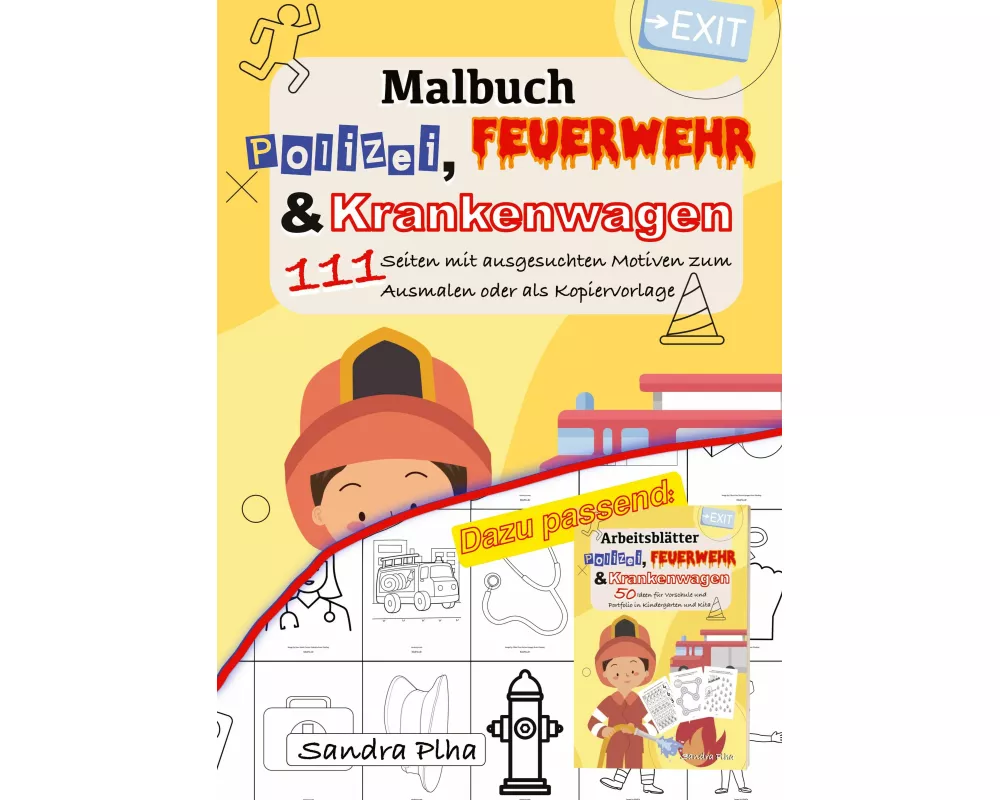 KitaFix Malbuch Polizei, Feuerwehr und Krankenwagen