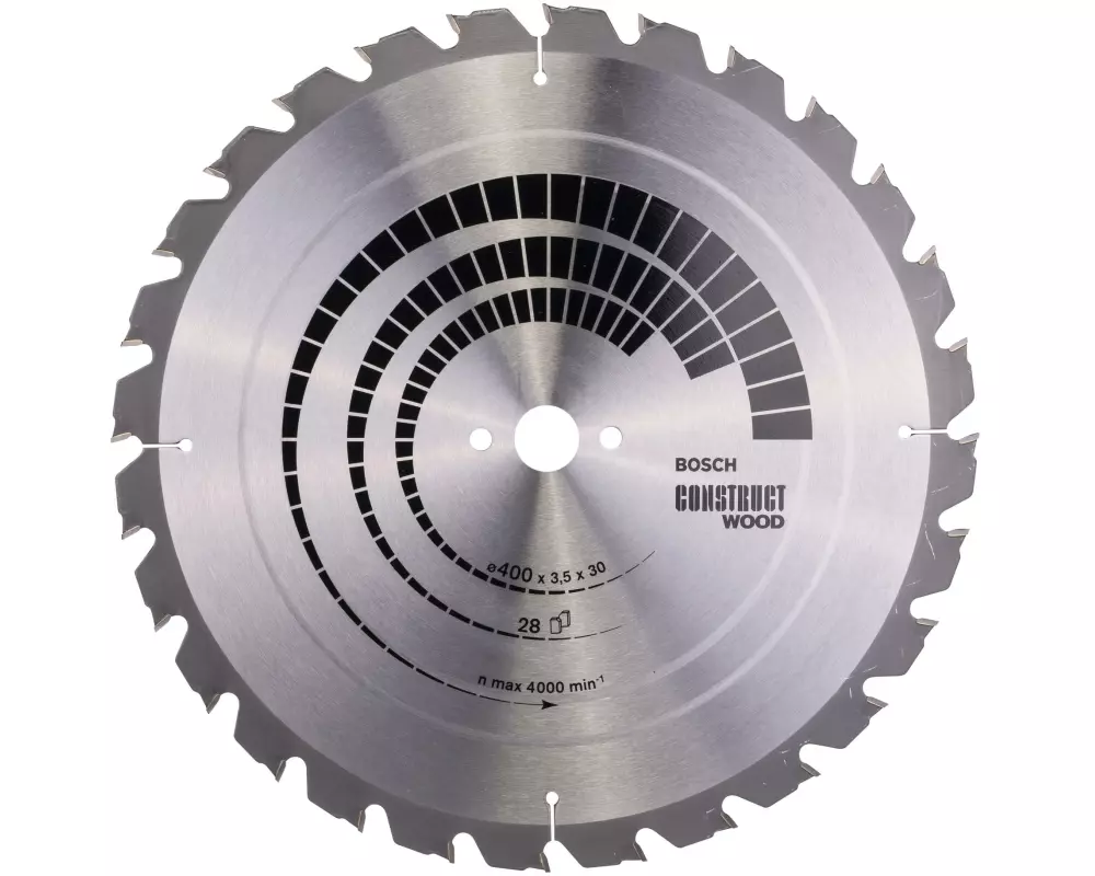 Bosch Professional Kreissägeblatt Construct Wood, 400 x 30 x 3.5 mm, Z 28