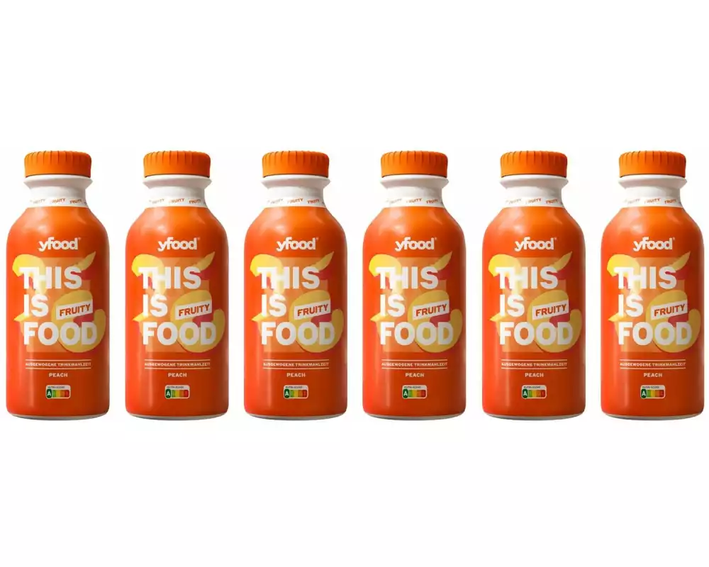YFOOD Trinkmahlzeit Fruity Peach 6 x 500 ml
