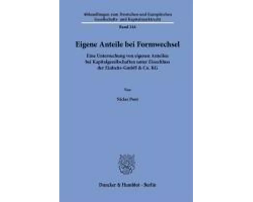 Eigene Anteile bei Formwechsel