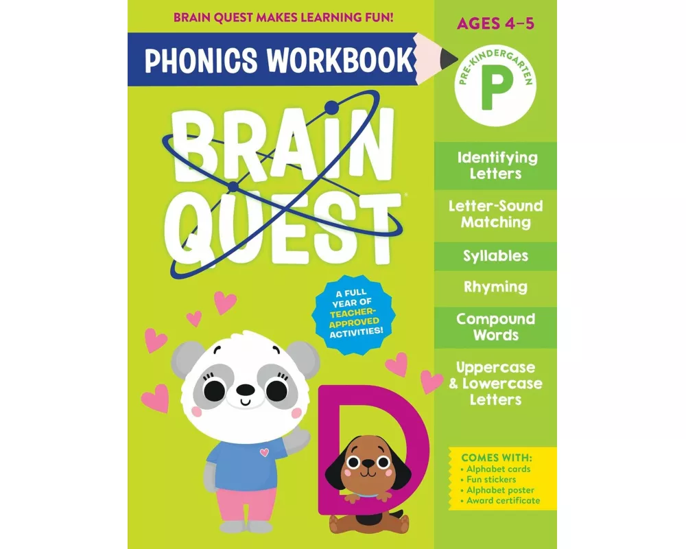 Brain Quest Phonics Workbook: Pre-Kindergarten