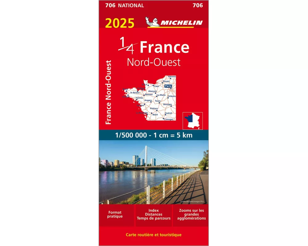 Northwestern France 2025 - Michelin National Map 706