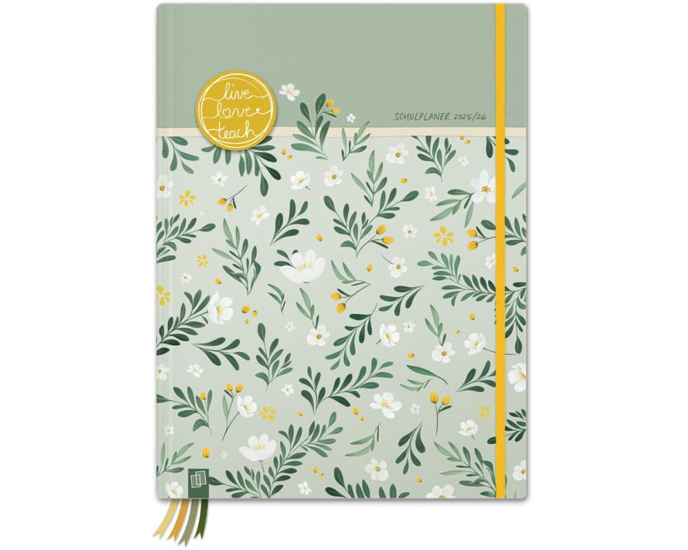 Mein Lehrerplaner A4+ – Hardcover – Lehrerkalender für das Schuljahr 2025/2026 – Sommerblüte