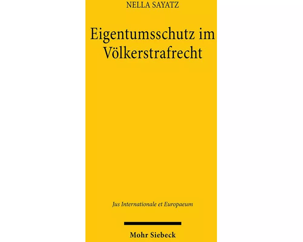 Eigentumsschutz im Völkerstrafrecht