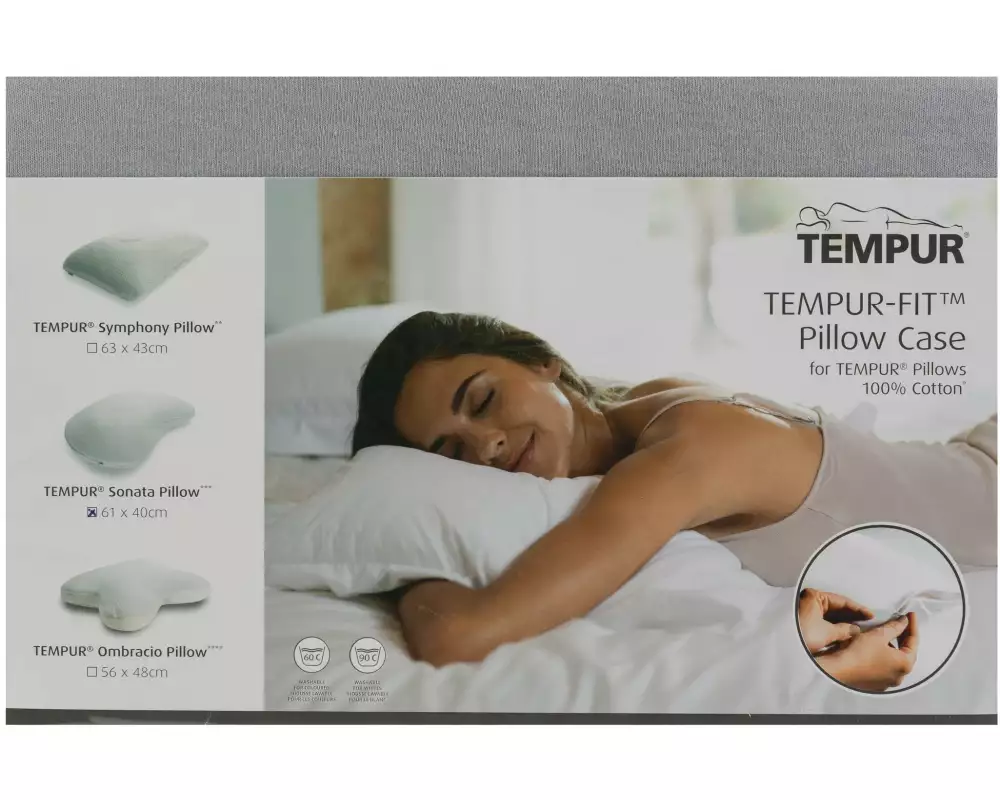 Tempur Kopfkissenbezug Sonata Hellgrau