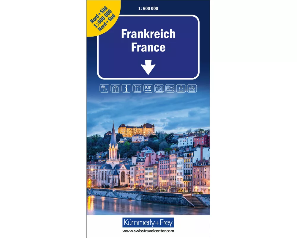 Kümmerly+Frey Strassenkarte Frankreich Nord+Süd 1:600.000