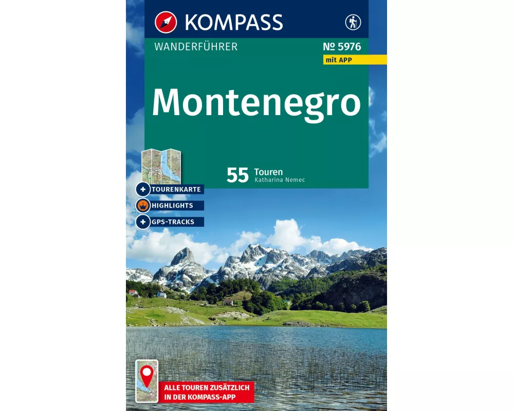 KOMPASS Wanderführer Montenegro, 55 Touren mit Extra-Tourenkarte