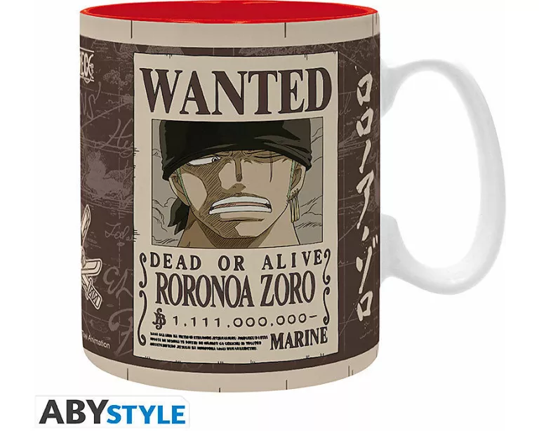 ONE PIECE - Mug - 460 ml - "Zoro Wanted" - subli - box