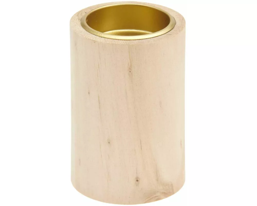 Holz Kerzenhalter, 6x6x9cm, passend für Kerzen Ø 4cm
