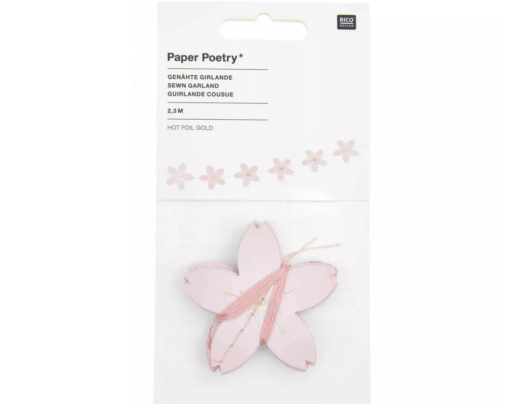 Genähte Girlande Kirschblüten FSC MIX, 2,3 m