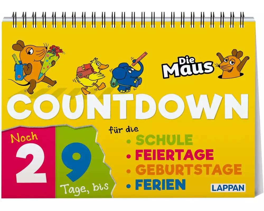 Countdown für die Schule mit der Maus