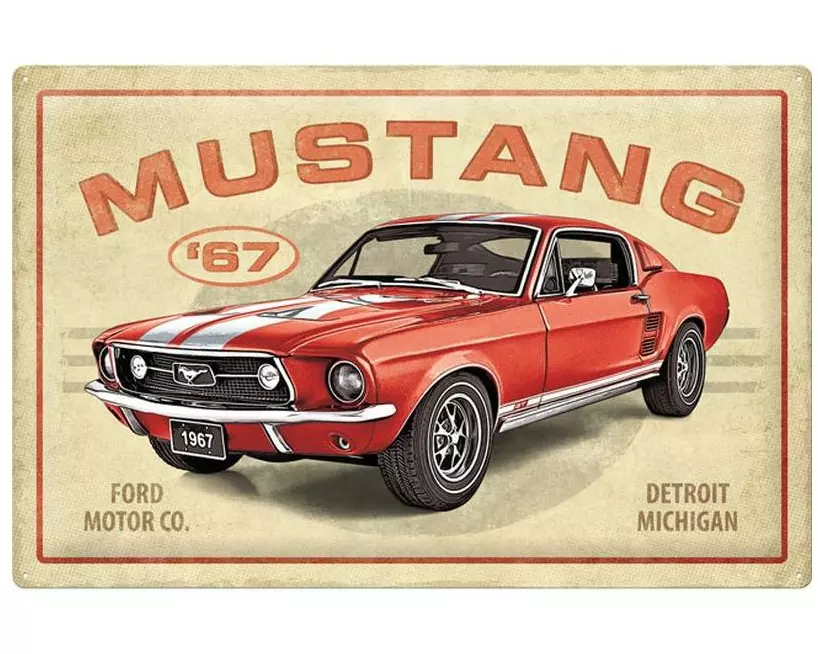 Nostalgic Art Schild Ford Mustang GT 1967 40 x 60 cm, Metall