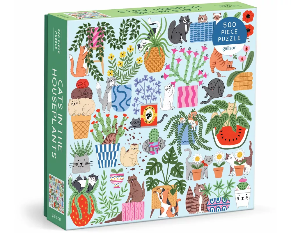 Cats in the Houseplants 500 Piece Puzzle