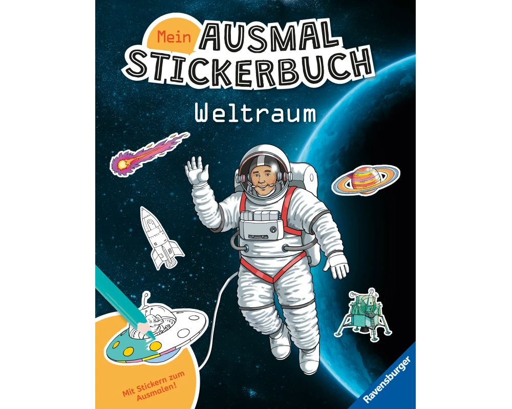 Mein Ausmalstickerbuch - Weltraum
