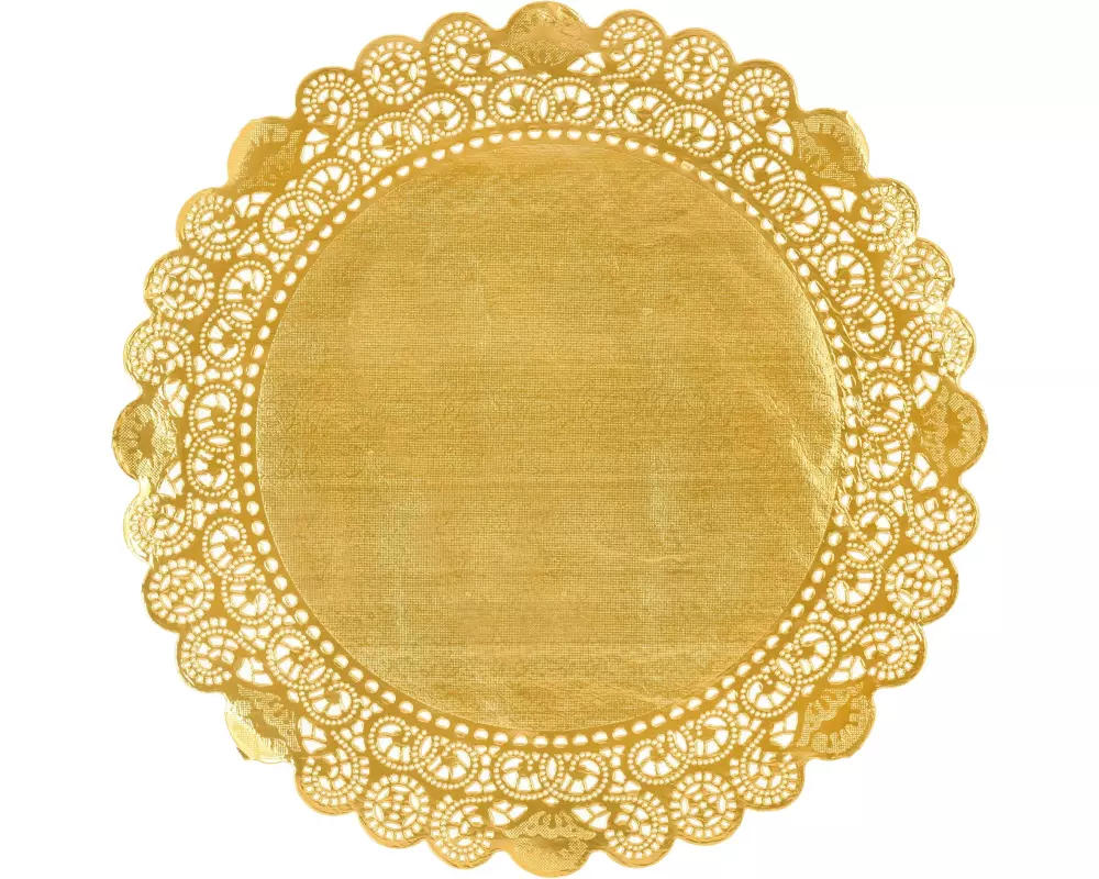 Duni Tortenspitzen rund 36 cm, 100 Stück, Gold