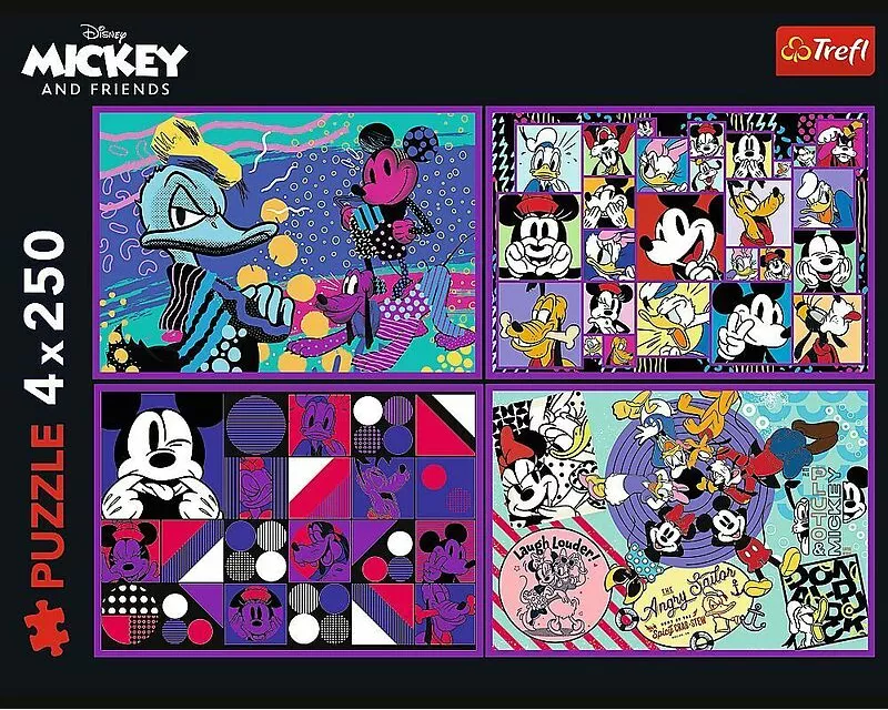 Puzzle 4 x 250 - Disney Mickey Mouse