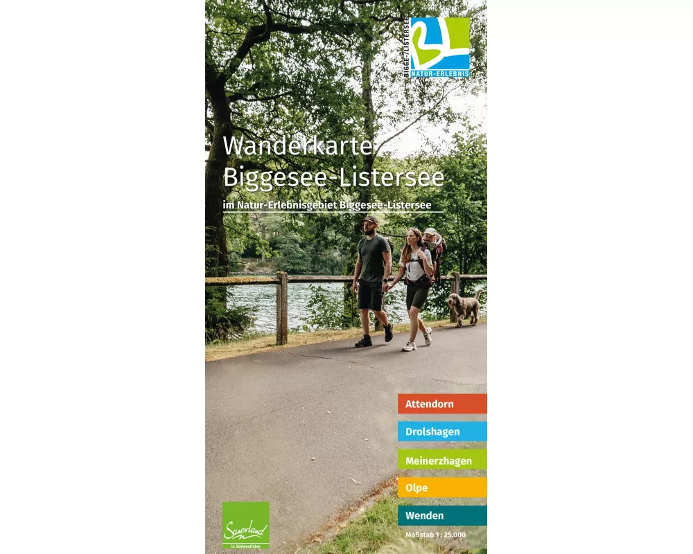 Wanderkarte Biggesee-Listersee