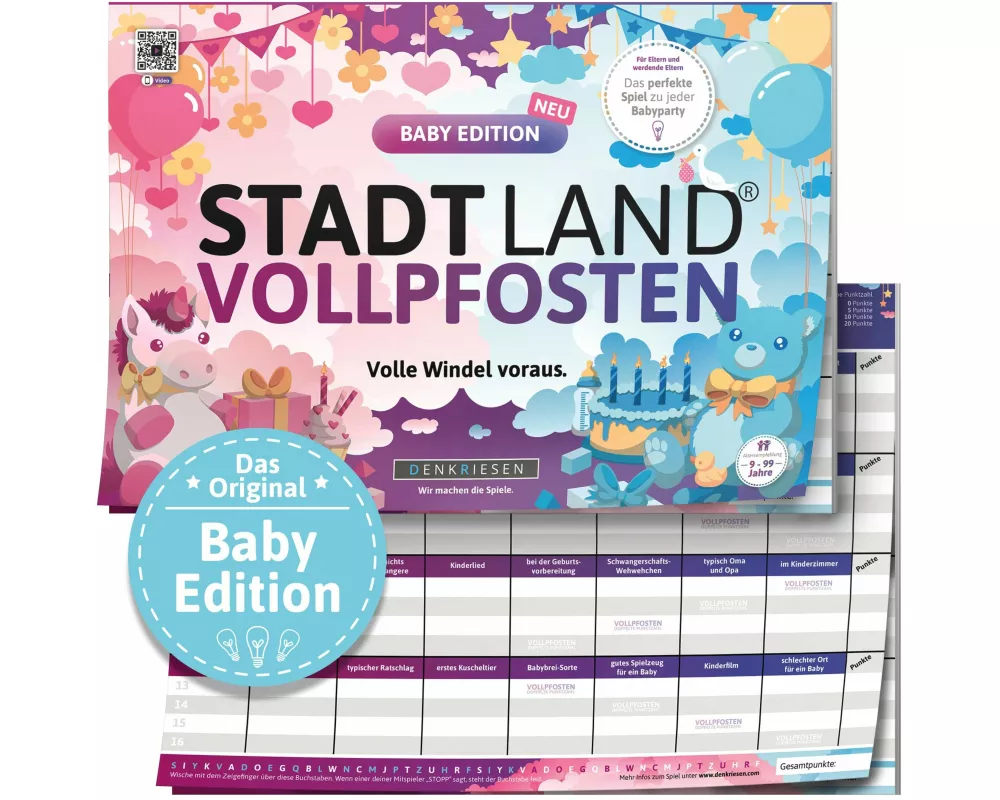 DENKRIESEN - STADT LAND VOLLPFOSTEN - BABY EDITION - "Volle Windel voraus." - A4