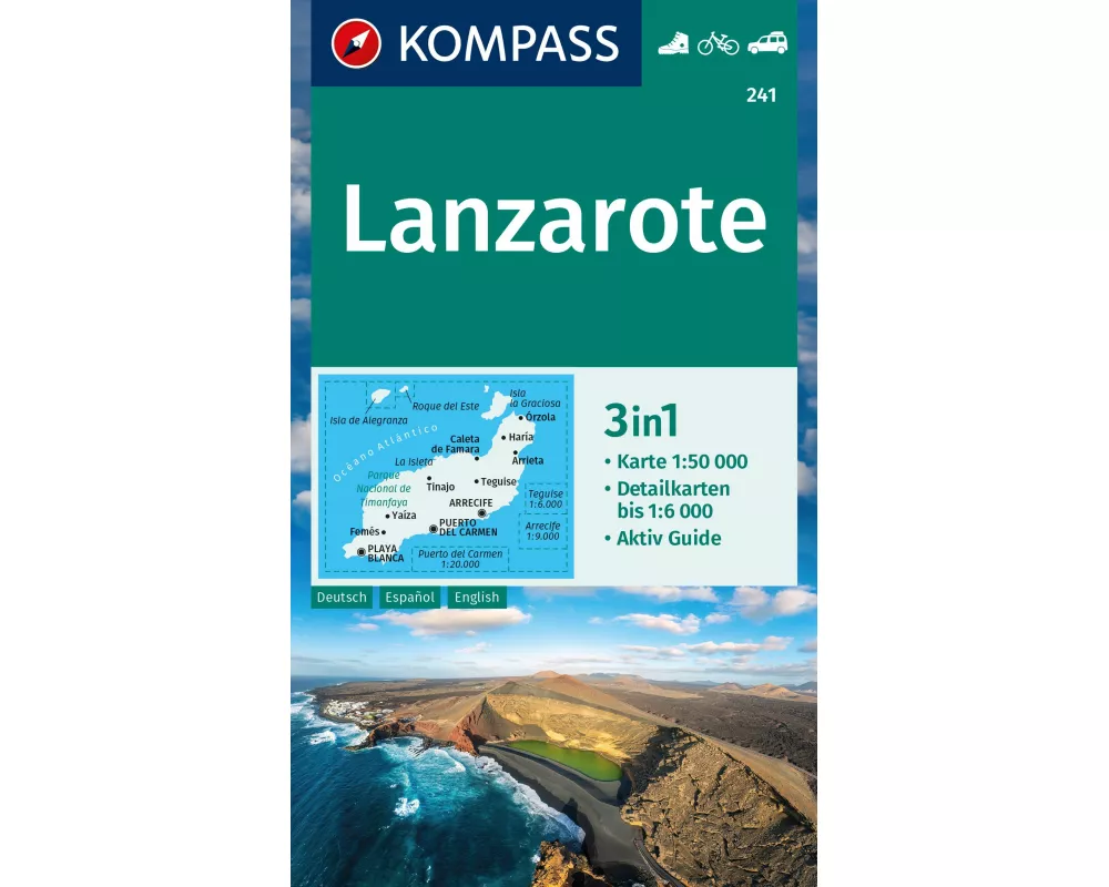 KOMPASS Wanderkarte 241 Lanzarote 1:50.000