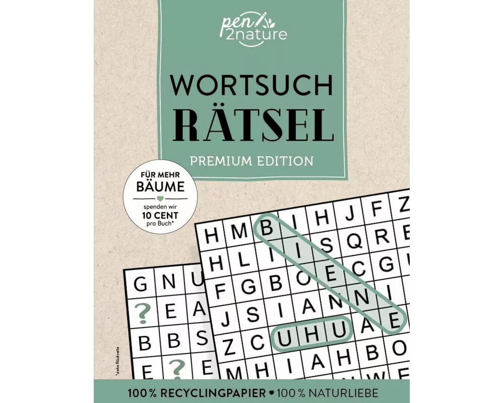 Wortsuchrätsel I Premium Edition I hochwertiger Knobelspaß von Pen2Nature