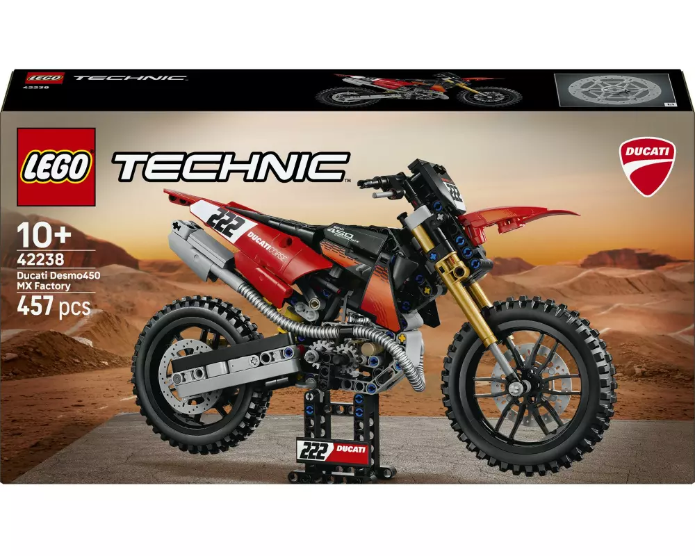 LEGO Technic Ducati Desmo450 MX Factory Motorrad 42238