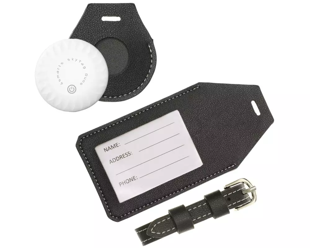 4smarts Finder SkyTag Duos mit Kofferanhänger Schwarz/Weiss