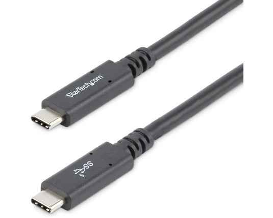 StarTech.com 6 ft (1.8m) USB C to USB C Cable, 5A 100W PD 3.0, Certified Works With Chromebook, USB-IF Certified, M/M, USB 3.0 (5Gbps)~