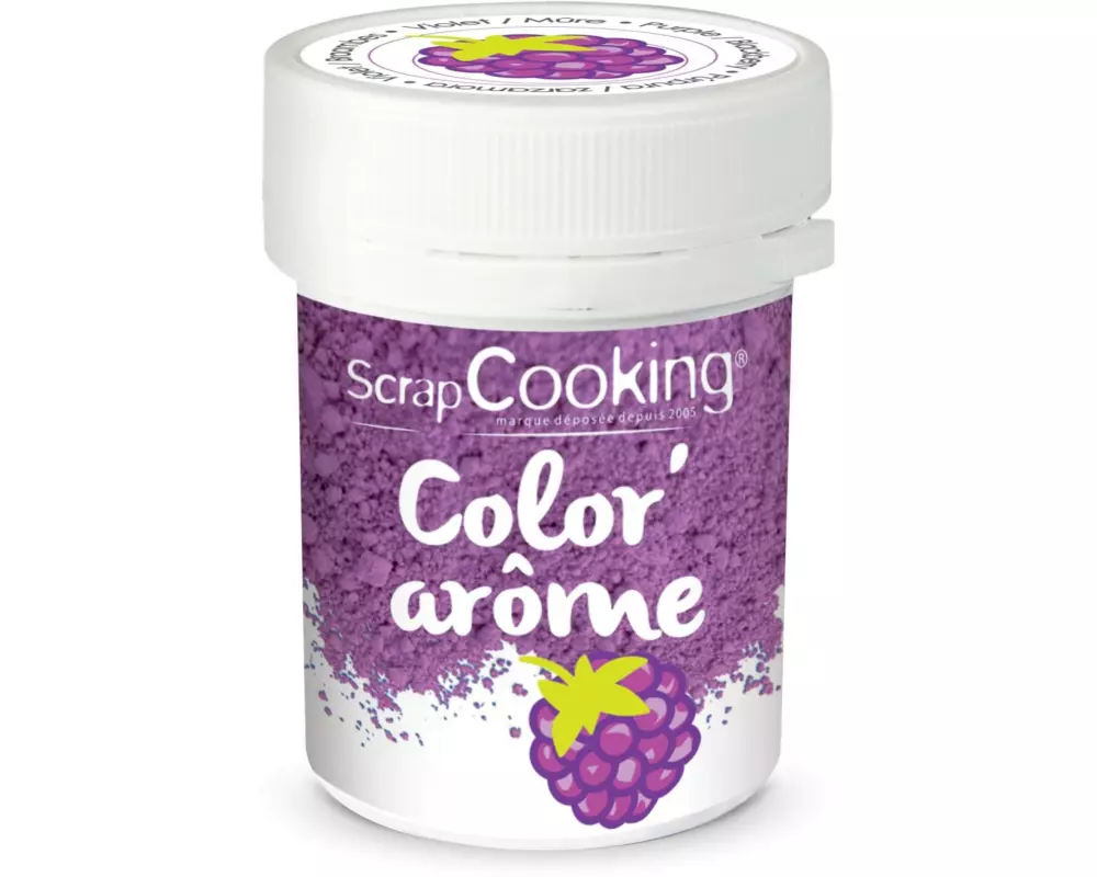 ScrapCooking Lebensmittelfarbenpulver mit Aroma Brombeer Pulver 10 g