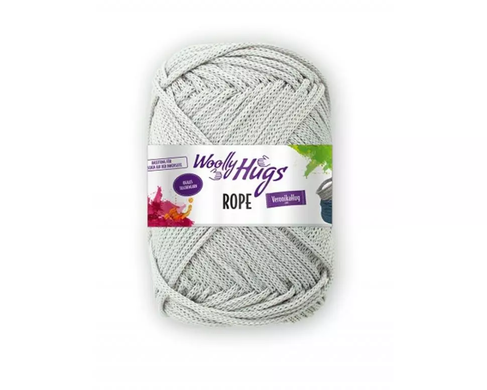 Wolly Hugs Wolle Makramee Rope 200 g, Hellgrau