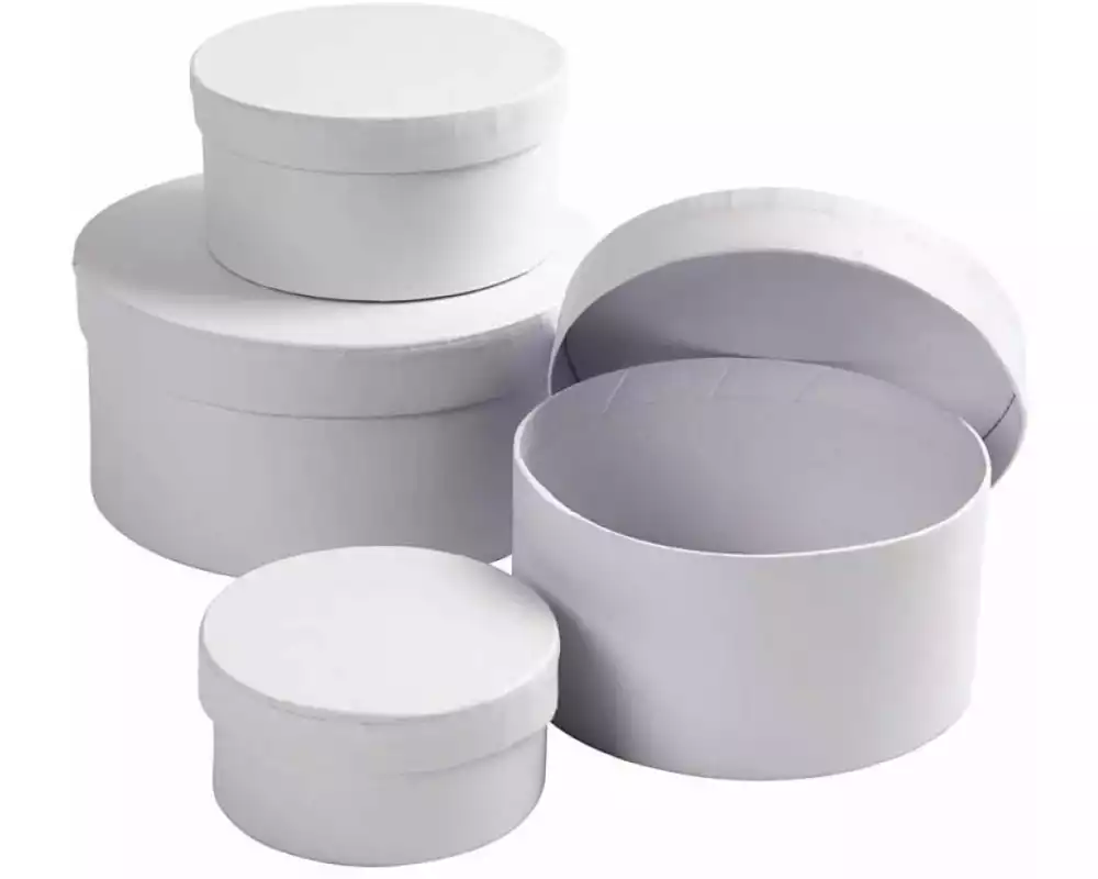 Creativ Company Papp-Schachtel Weiss, 4 Stück