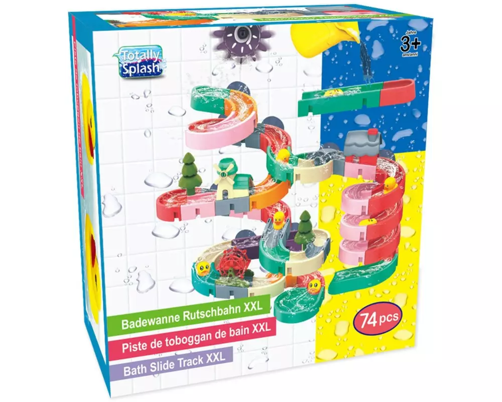 Totally Splash Badewanne Rutschbahn XXL 74 Teile
