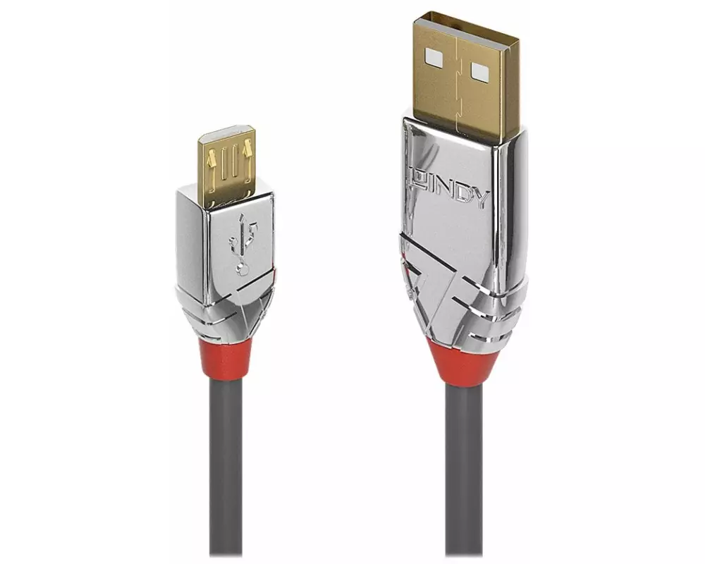 LINDY Cromo Line USB Cable, USB 2.0, USB/A-MicroB M-M, 0.5m