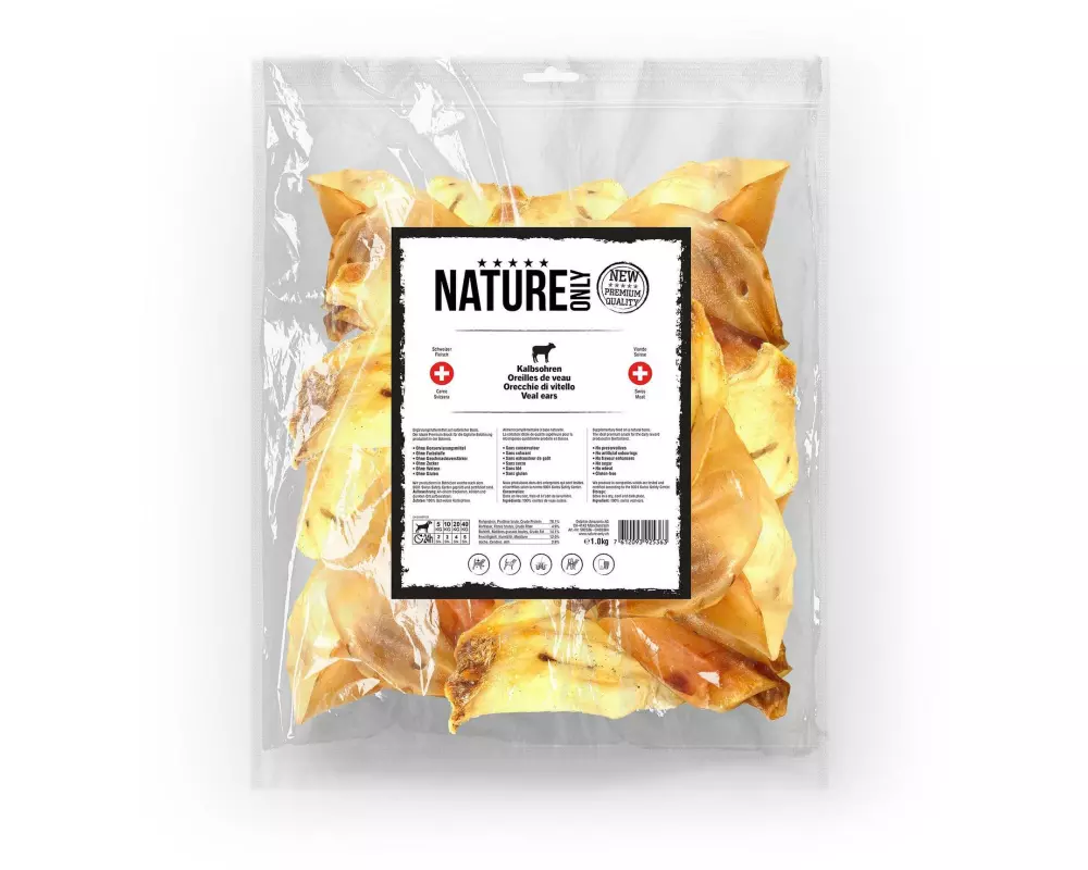 NATUREonly Kausnack Kalbsohren 1 kg