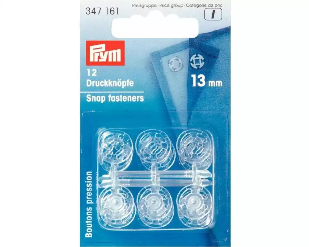Prym Druckknöpfe Transparent, 13 mm