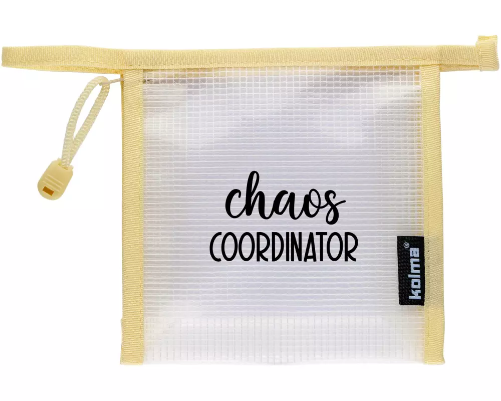 Kolma Etui Mesh Bag Chaos Coordinator, Créme, 15 x 15 cm