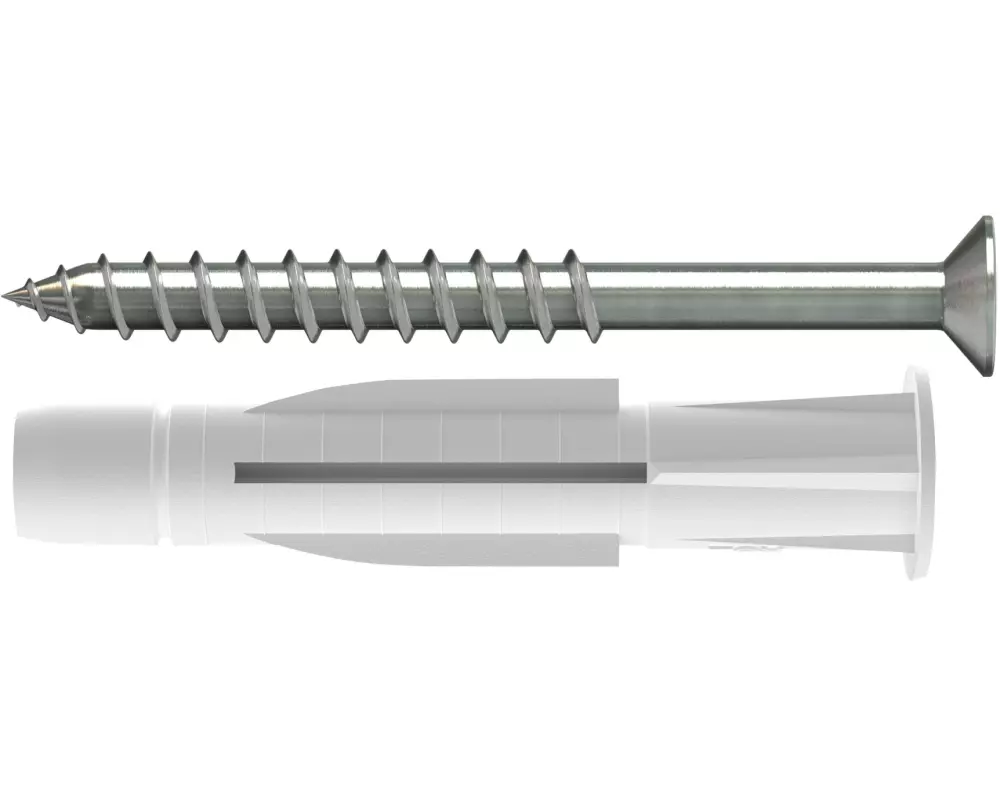 Tox-Dübel Allzweckdübel Trika 6x51 mm, inkl. Schraube 8 Stück