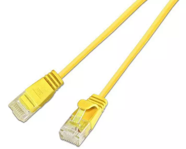 SLIM Slimpatchkabel RJ-45 - RJ-45, Cat 6, UTP, 2 m, Gelb