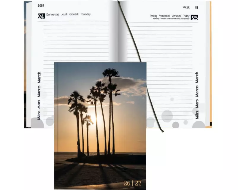 Biella Schulagenda mydiary 2026/27 Palms, 12 x 16.5 cm