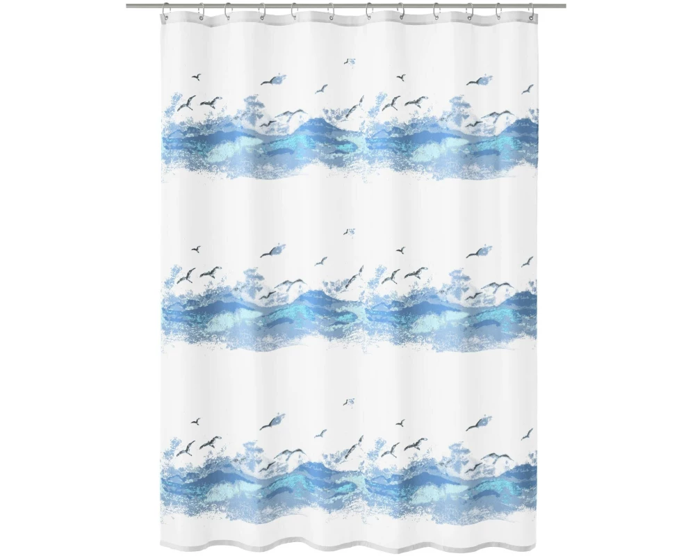 Kleine Wolke Duschvorhang Seaside 240 x 180 cm, Blau
