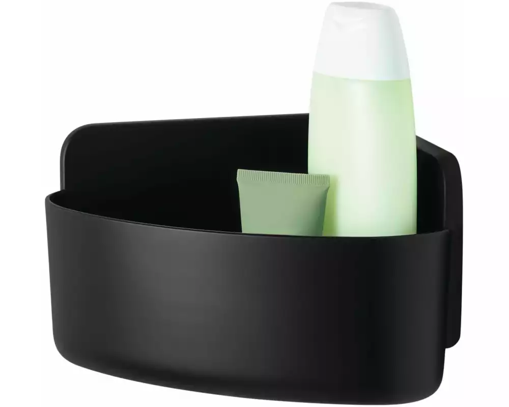 tesa Lavaa Eck-Duschkorb S, Schwarz