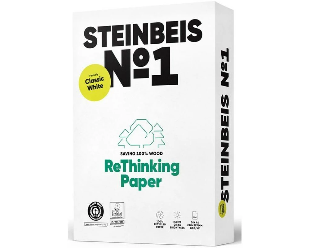 steinbeis Kopierpapier ClassicWhite A4, Weiss, 80 g/m², 500 Blatt