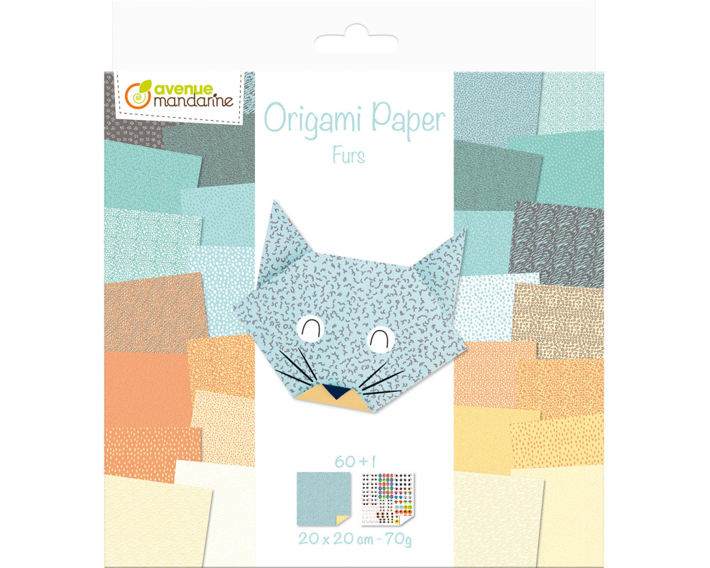 MANDARINE Origamipapier 20x20cm OR513C Fell 70g 60 Blatt