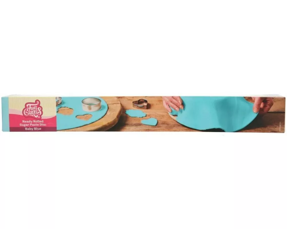 Funcakes Ausgerollte Fondant Decke Baby Blau, 430g