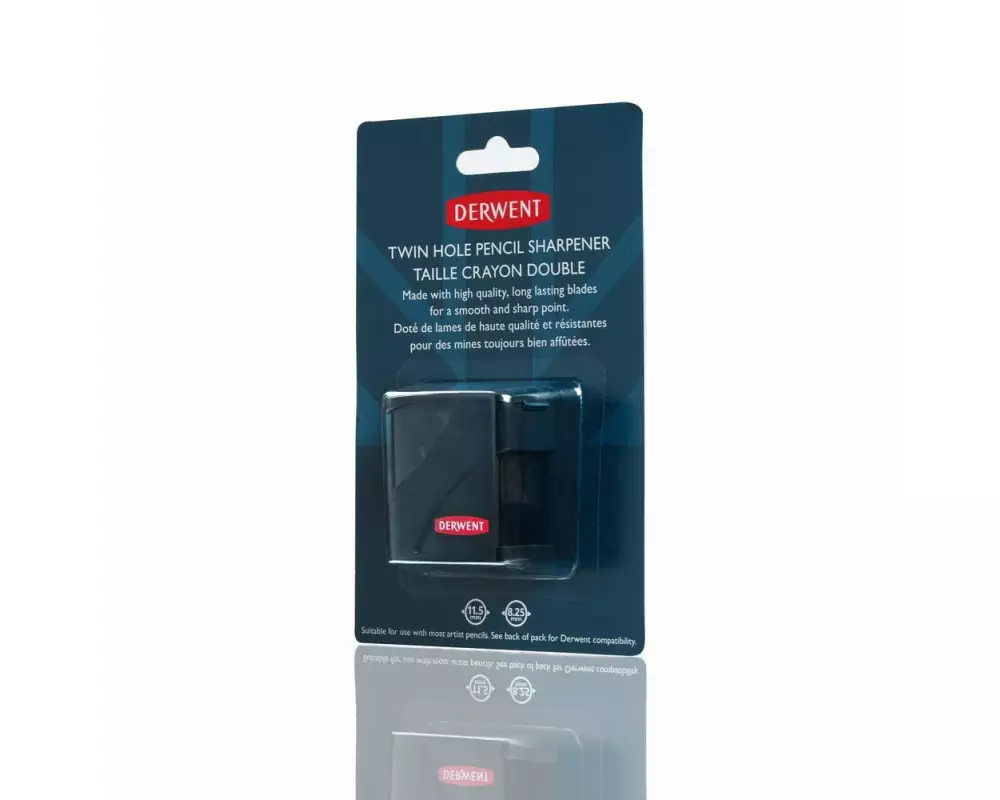 Derwent Doppelloch-Anspitzer mit Behälter, schwarz