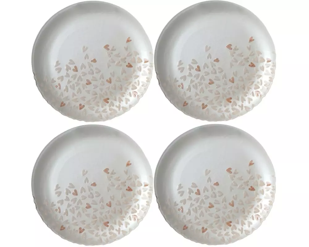 Leonardo Speiseteller Alassio Herzen Ø 32 cm, 4 Stück, Weiss