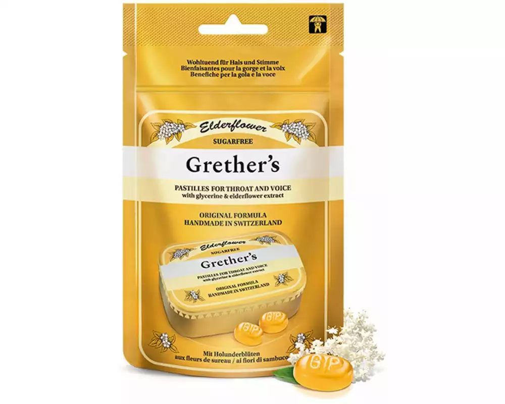 Grether's Pastilles Elderflower zuckerfrei 110 g